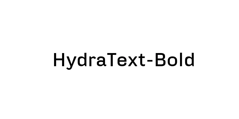 Fonte HydraText-Bold