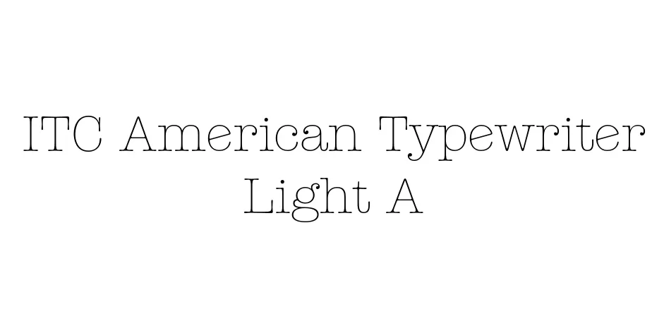 Fonte ITC American Typewriter Light A