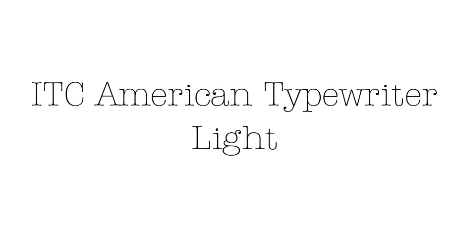 American Typewriter Light Download Grátis -