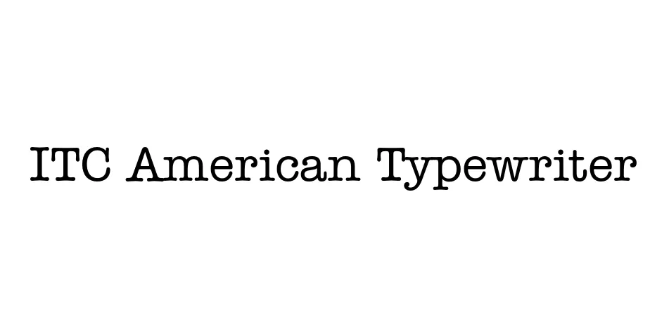 Fonte ITC American Typewriter