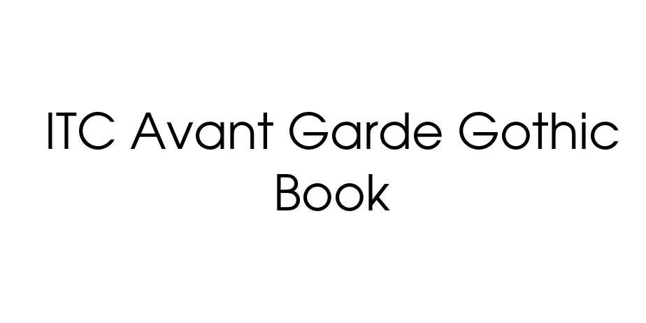 Fonte ITC Avant Garde Gothic Book