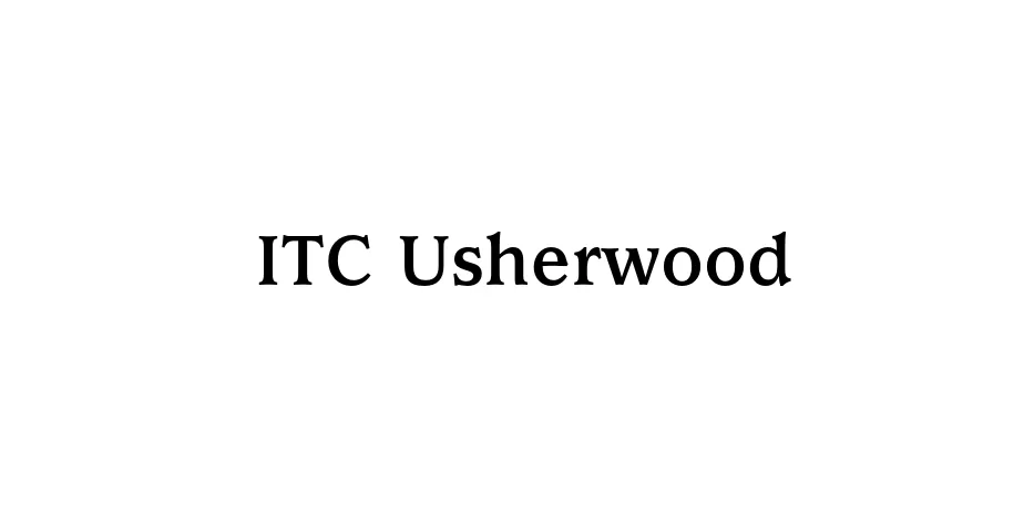 Fonte ITC Usherwood