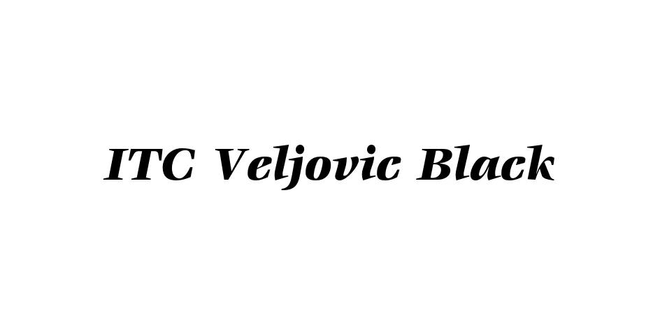 Fonte ITC Veljovic Black