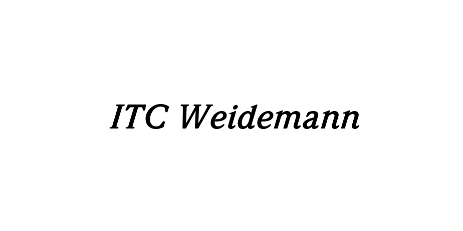 Fonte ITC Weidemann