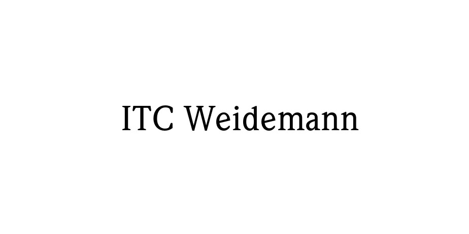 Fonte ITC Weidemann