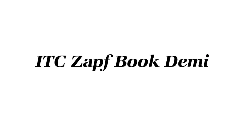 Fonte ITC Zapf Book Demi