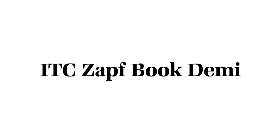 Fonte ITC Zapf Book Demi