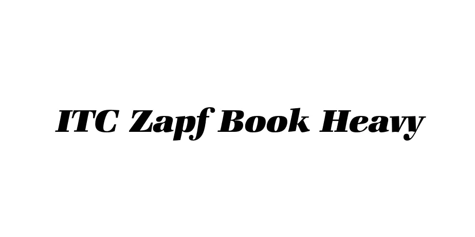 Fonte ITC Zapf Book Heavy