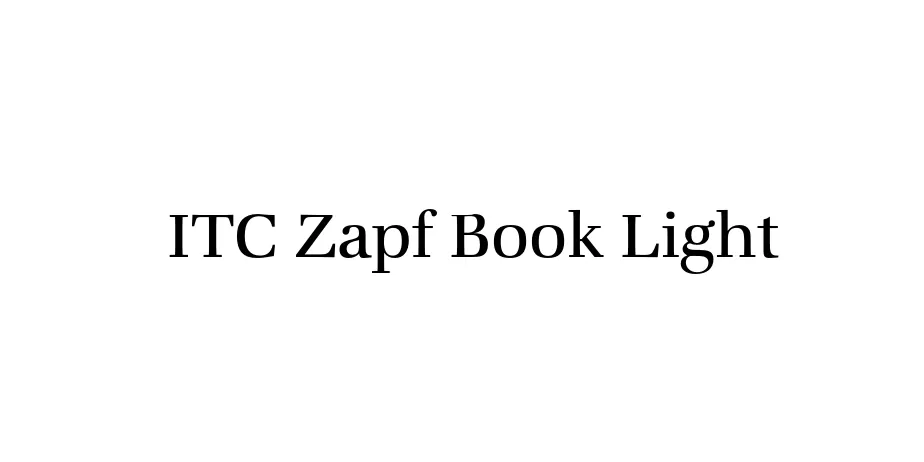 Fonte ITC Zapf Book Light