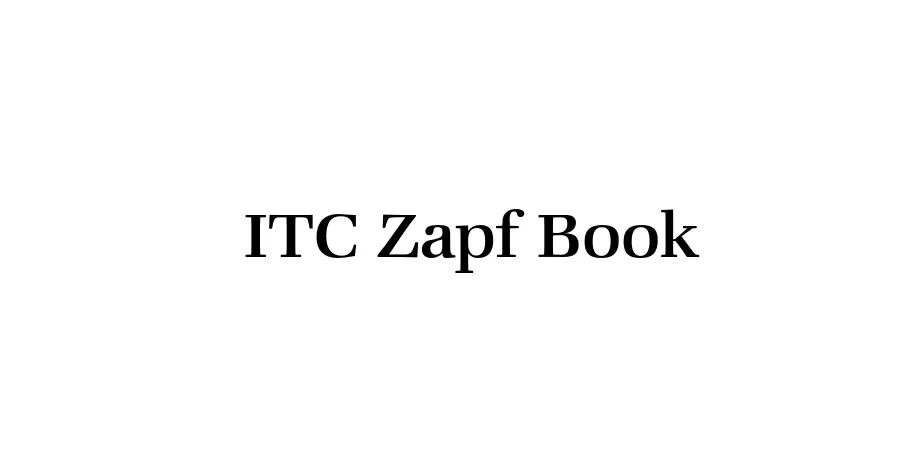 Fonte ITC Zapf Book