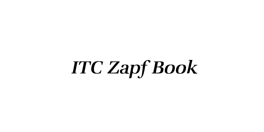 Fonte ITC Zapf Book