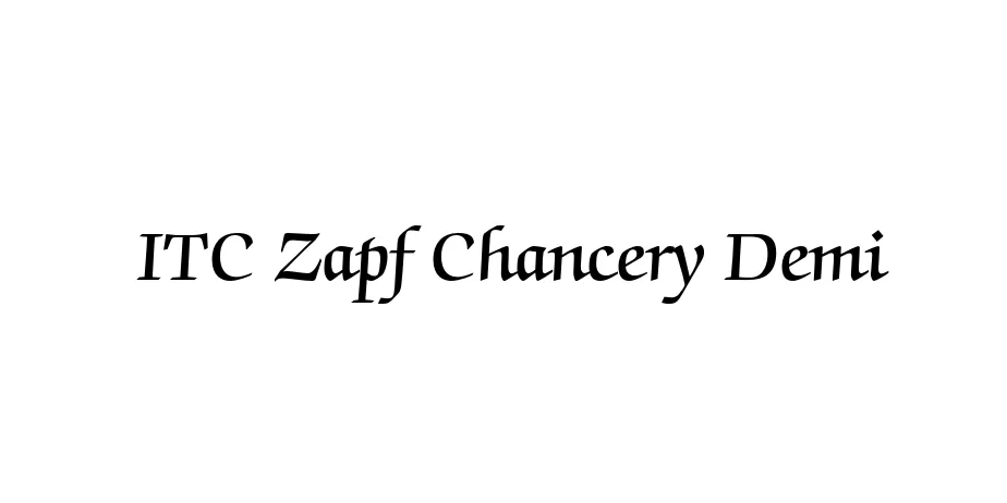 Fonte ITC Zapf Chancery Demi