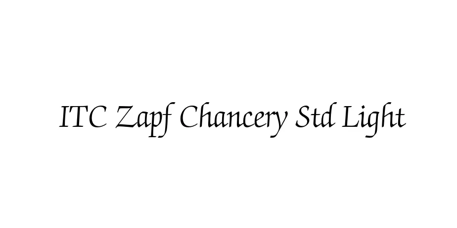 Fonte ITC Zapf Chancery Std Light