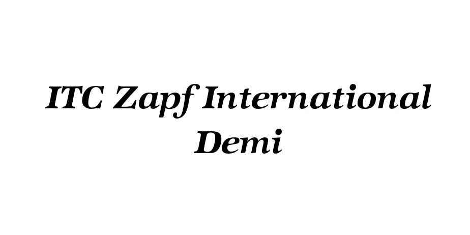 Fonte ITC Zapf International Demi