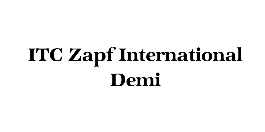 Fonte ITC Zapf International Demi