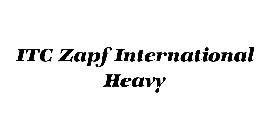 Fonte ITC Zapf International Heavy