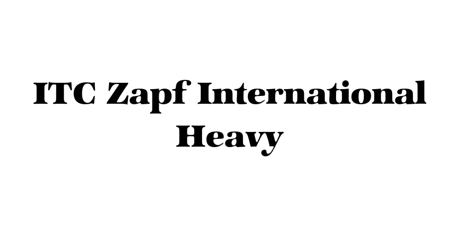 Fonte ITC Zapf International Heavy