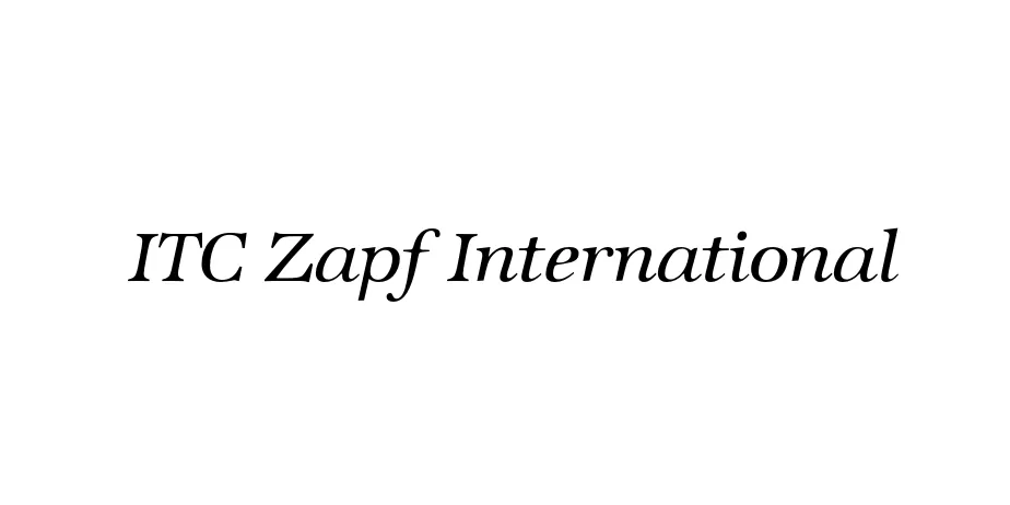 Fonte ITC Zapf International