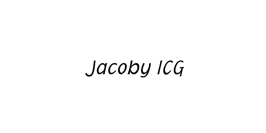 Fonte Jacoby ICG