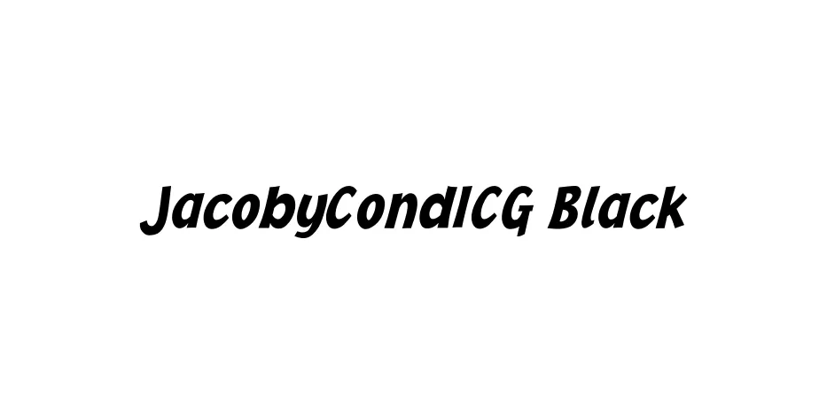 Fonte JacobyCondICG Black