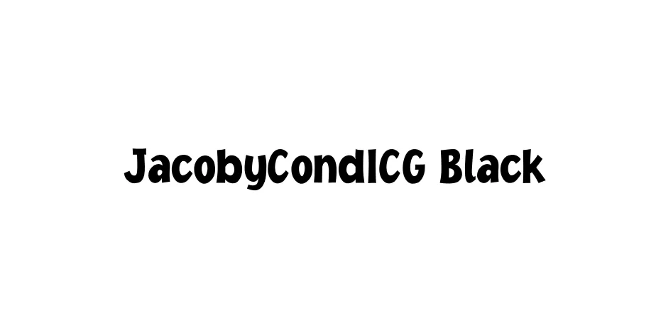 Fonte JacobyCondICG Black