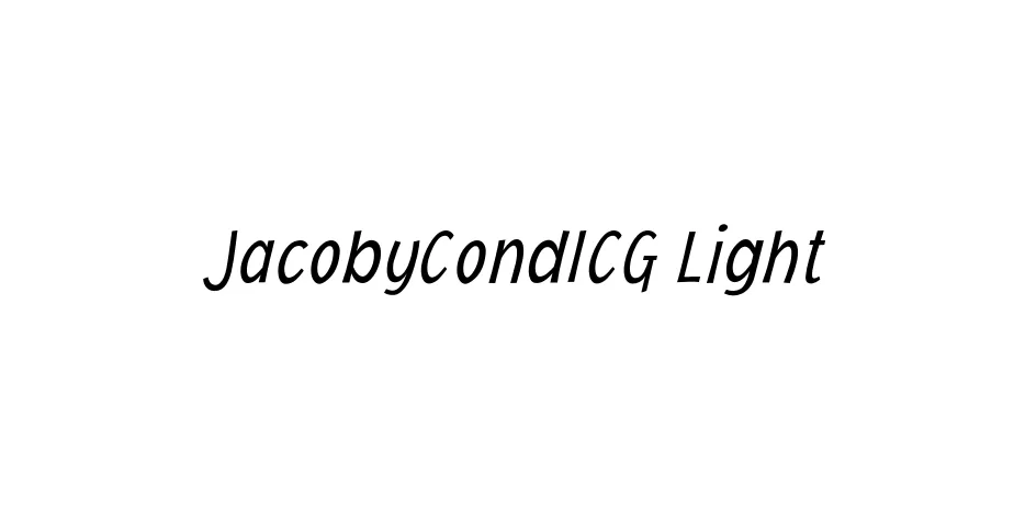 Fonte JacobyCondICG Light