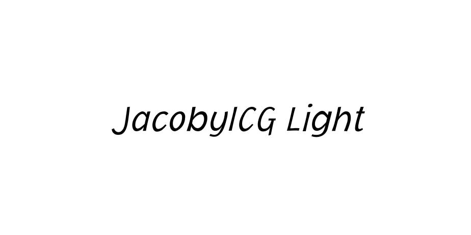 Fonte JacobyICG Light