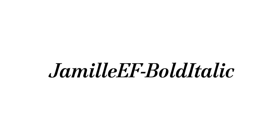 Fonte JamilleEF-BoldItalic