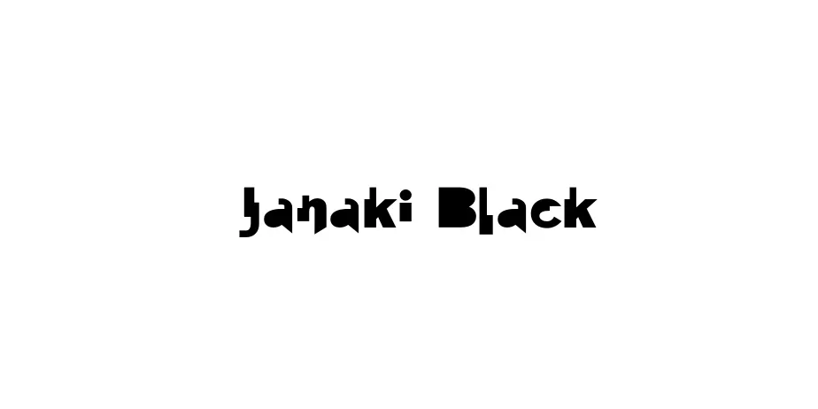 Fonte Janaki Black