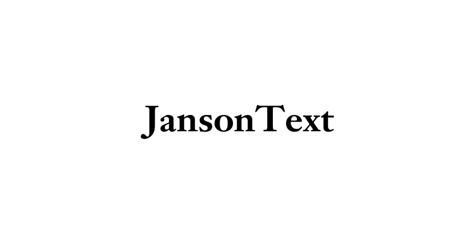 Fonte JansonText