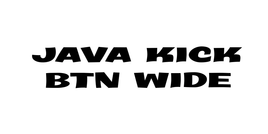 Fonte Java Kick BTN Wide