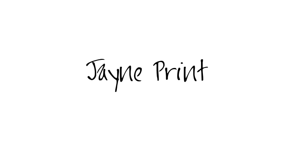 Fonte Jayne Print