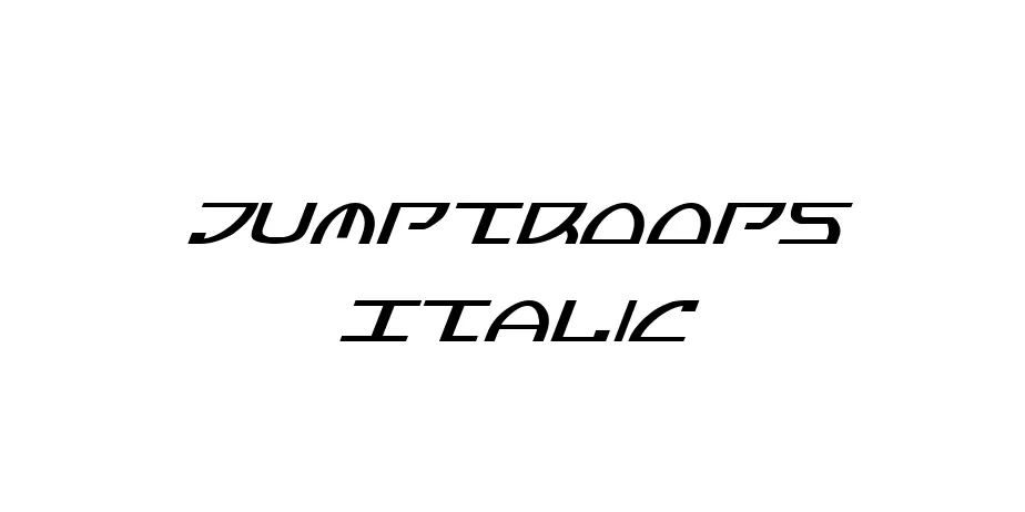 Fonte Jumptroops Italic