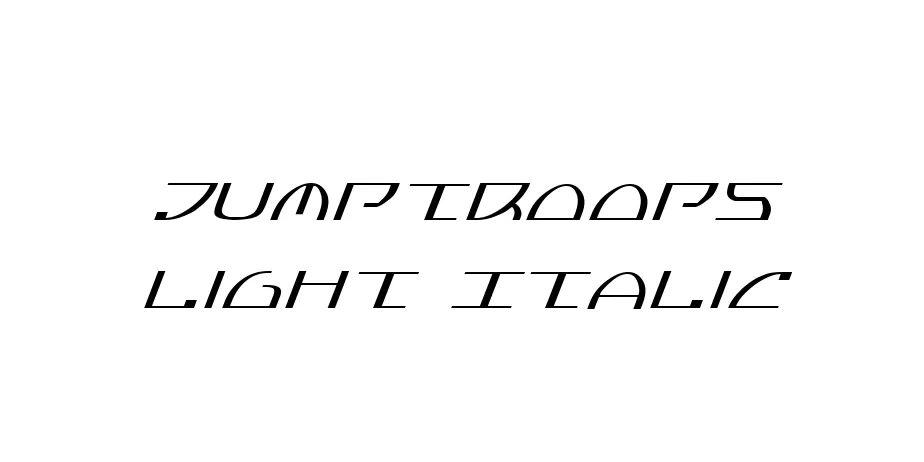 Fonte Jumptroops Light Italic