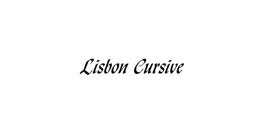 Fonte Lisbon Cursive