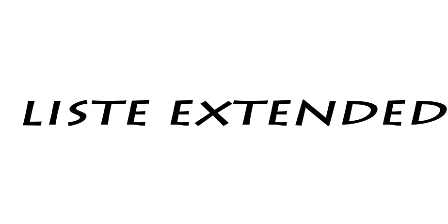 Fonte Liste Extended