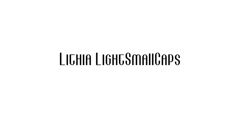 Fonte Lithia LightSmallCaps