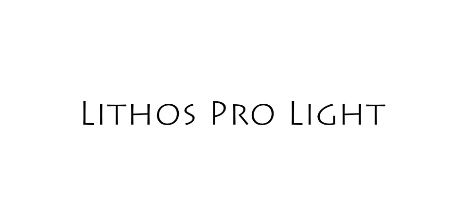 Fonte Lithos Pro Light