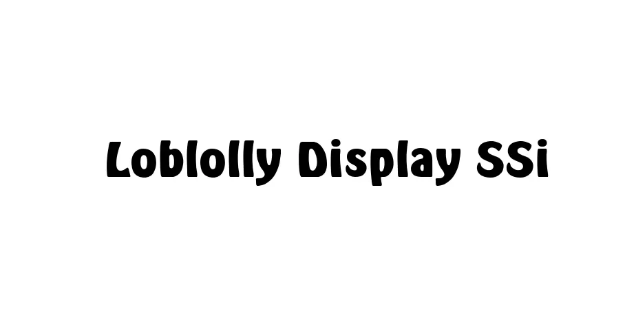 Fonte Loblolly Display SSi