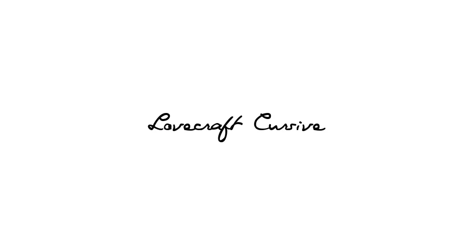 Fonte Lovecraft Cursive