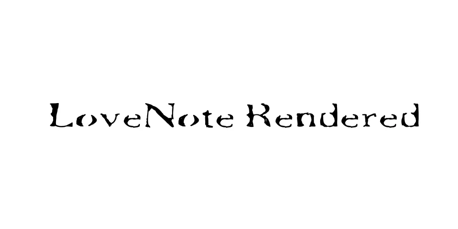 Fonte LoveNote Rendered