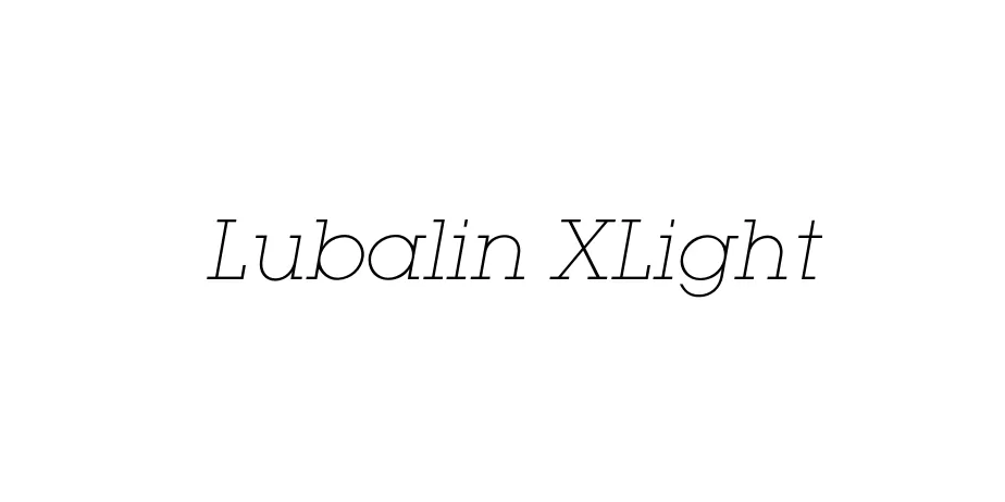 Fonte Lubalin XLight