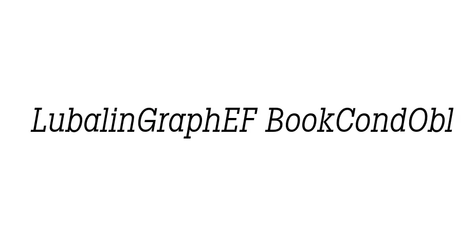 Fonte LubalinGraphEF BookCondObl