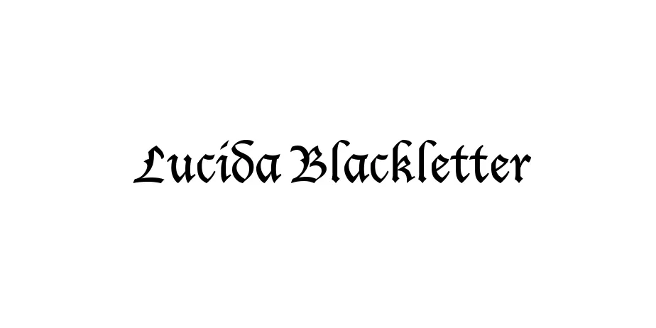 Fonte Lucida Blackletter