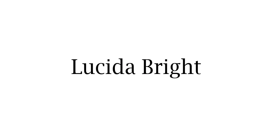 Fonte Lucida Bright