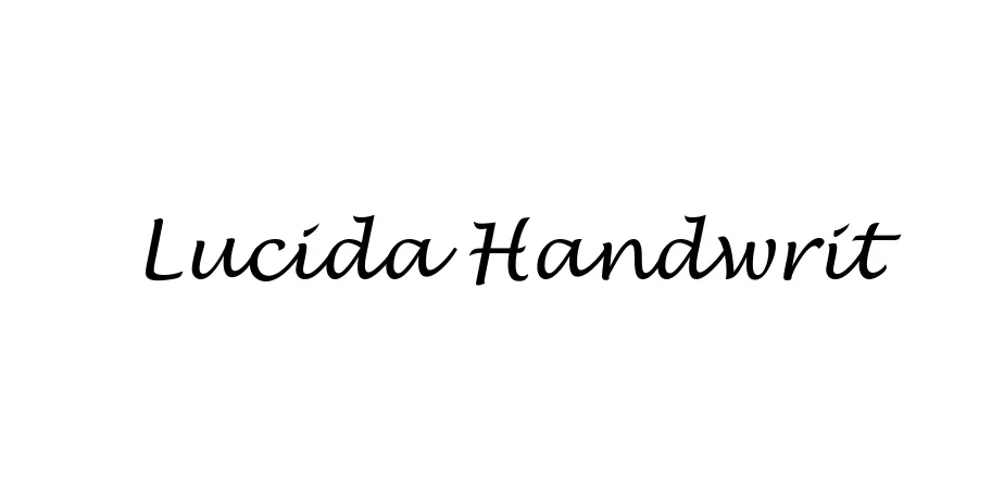 Fonte Lucida Handwrit