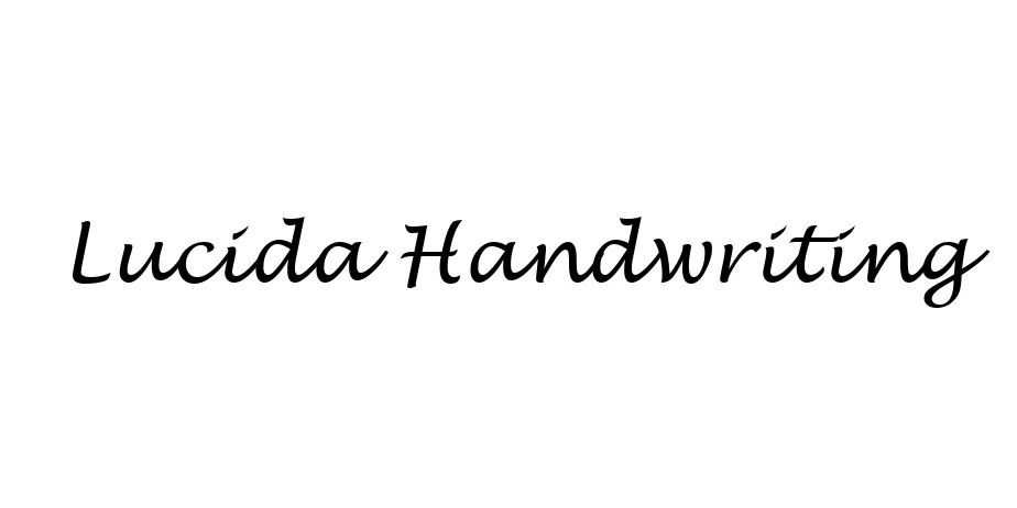 Fonte Lucida Handwriting