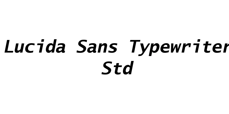 Fonte Lucida Sans Typewriter Std