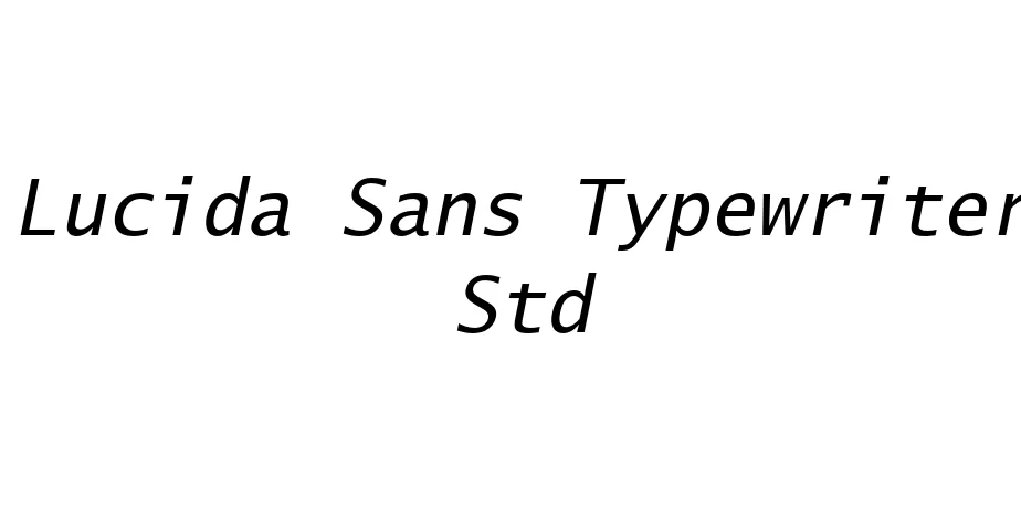 Fonte Lucida Sans Typewriter Std