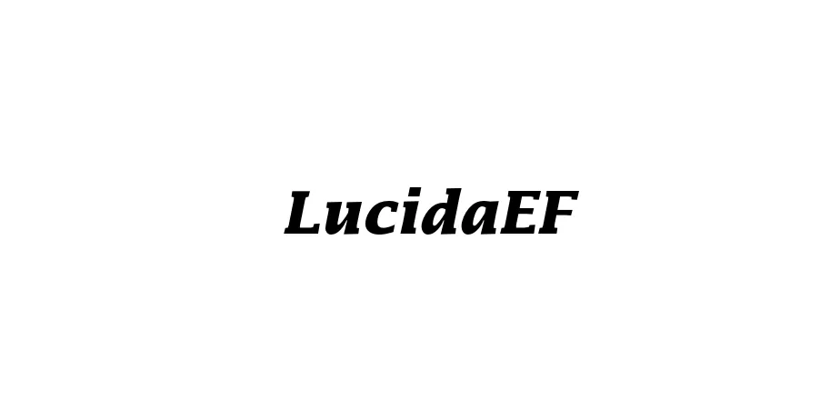 Fonte LucidaEF